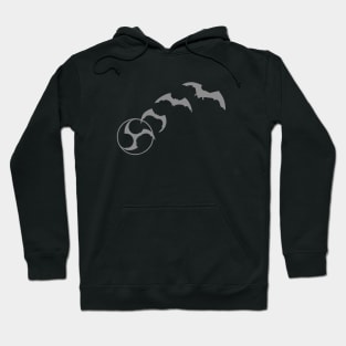 Bat Mitsudomoe gray Hoodie